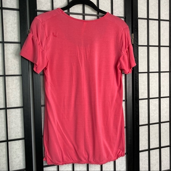 Lole Lightweight Scoopneck Athletic Performance Short Sleeve Top Pink Small - Picture 7 of 10